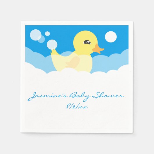 Leuk Jongen Rubber Ducky Baby shower Servetten (Voorkant)