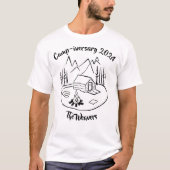 Leuk Jubileum Camping Trip T-shirt (Voorkant)