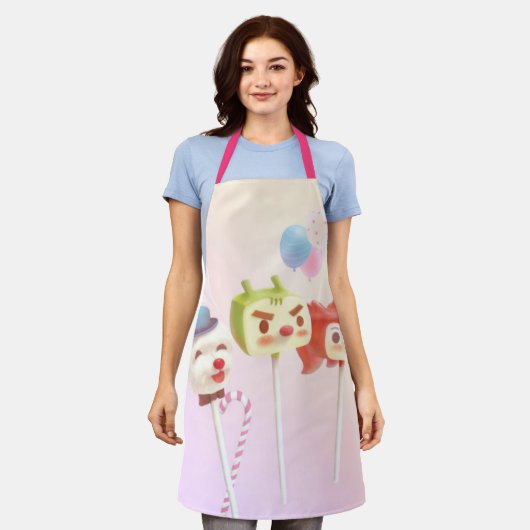 Leuk karakter taart Poppen Schort (Gedragen)