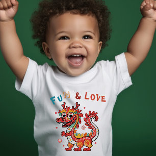 Leuk Karton Draak Chinees Nieuwjaar Fu Kinder Gift Kinder Shirts