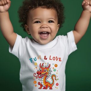 Leuk Karton Draak Chinees Nieuwjaar Fu Kinder Gift Kinder Shirts
