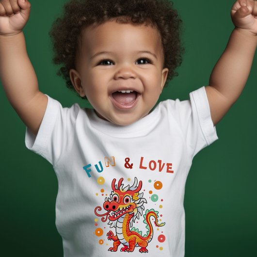 Leuk Karton Draak Chinees Nieuwjaar Fu Kinder Gift Kinder Shirts