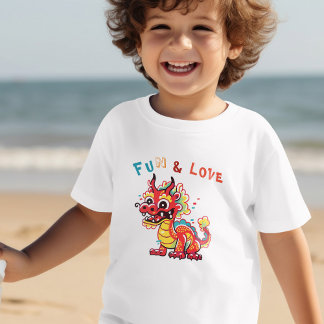 Leuk Karton Draak Chinees Nieuwjaar Fu Kinder Gift Kinder Shirts