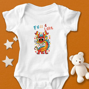 Leuk Karton Draak Chinees Nieuwjaar Fu Kinder Gift Romper