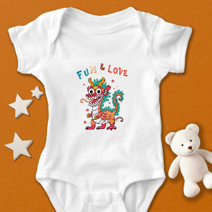 Leuk Karton Draak Chinees Nieuwjaar Fu Kinder Gift Romper