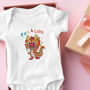 Leuk Karton Draak Chinees Nieuwjaar Fu Kinder Gift Romper