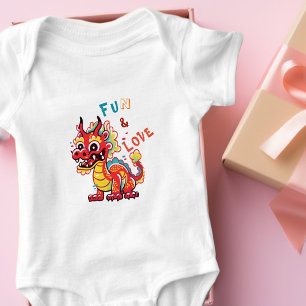 Leuk Karton Draak Chinees Nieuwjaar Fu Kinder Gift Romper