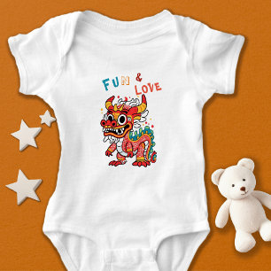 Leuk Karton Draak Chinees Nieuwjaar Fu Kinder Gift Romper