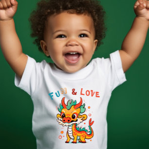 Leuk Karton Draak Chinees Nieuwjaar Fu Kinder Gift Shirts