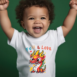 Leuk Karton Draak Chinees Nieuwjaar Fu Kinder Gift Shirts