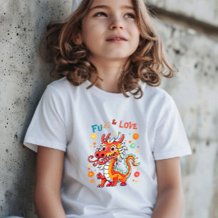 Leuk Karton Draak Chinees Nieuwjaar Fu Kinder Gift T-shirt