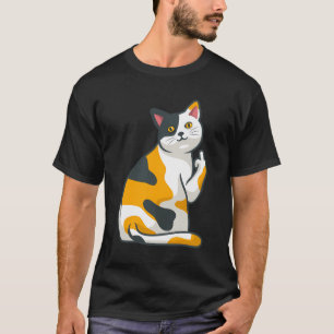 Leuk kattendier dat je van middelvinger des flipt t-shirt