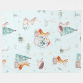 Leuk kerst dieren patroon fleece deken (Voorkant (Horizontaal))