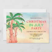 Leuk kerstfeest in juli feest kaart (Voorkant)