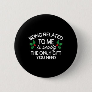 Leuk Kerstfeest Omdat Ik Familie Van Je Ben Famili Ronde Button 5,7 Cm