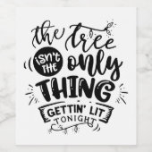 leuk kerstfeest wijn etiket (Enkel label)