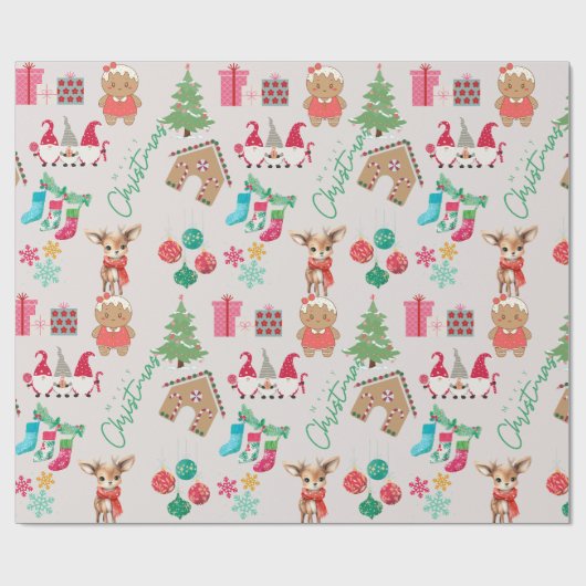 LEUK KERSTFEESTELIJK JOY CADEAU INPAKPAPIER (Vlak)