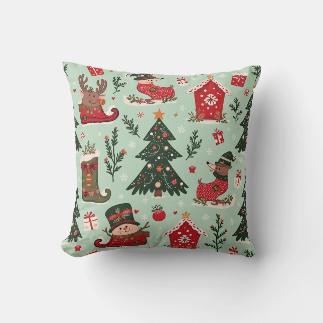 Leuk kerstkussen kussen (Voorkant)