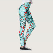 Leuk kerstpatroon Blauwe leggings (Rechts)