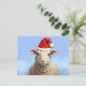 Leuk kerstschaap briefkaart (Staand voorkant)