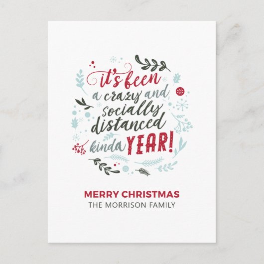 Leuk kerstscript feestdagenkaart (Voorkant)