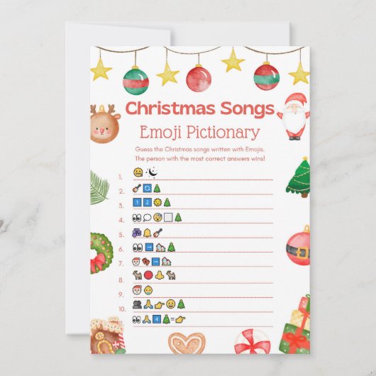 Leuk kerstspel - niet bewerkbaar - kaart (Voorkant)