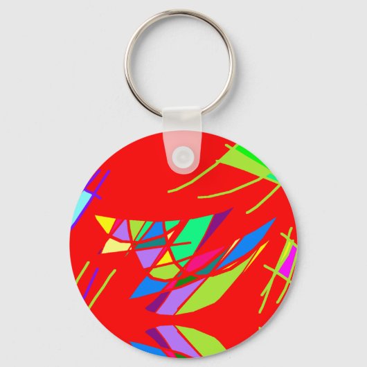 Leuk Keyring rood designer thema Sleutelhanger (Voorkant)