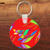 Leuk Keyring rood designer thema Sleutelhanger (Voorkant)