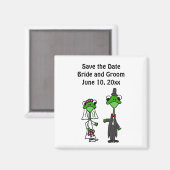 Leuk Kikker Bruid en bruidegom Bruiloft Ontwerp Magneet (Voorkant / Achterkant)