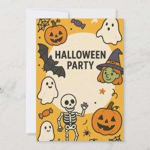 Leuk Kinder Halloween Feest Kaart
