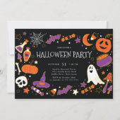 Leuk Kinder Halloween Feest Kaart (Voorkant)