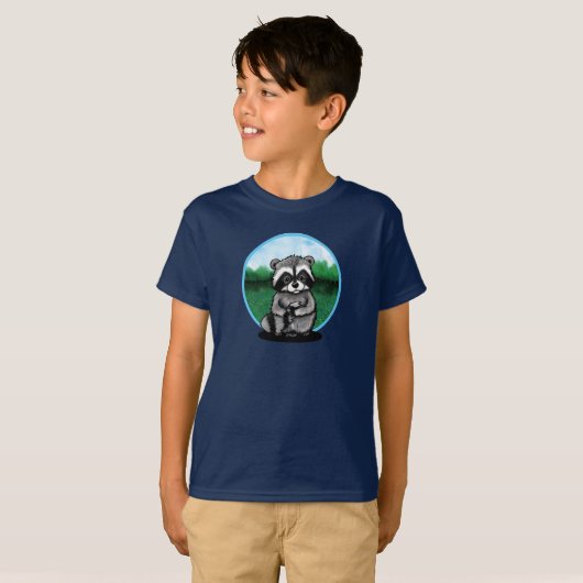 Leuk KiniArt Raccoon T-shirt (Voorkant volledig)
