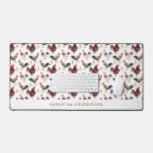 Leuk kip haan patroon bureaumat (Keyboard & Muis)