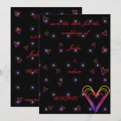 Leuk klein kleurrijk hart save the date (Voorkant / Achterkant)