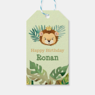 Leuk klein Oerwoud Leeuw Verjaardag Cadeaulabel