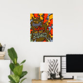 Leuk kleurrijk Abstract Expert Beginner Classroom Poster (Thuiskantoor)