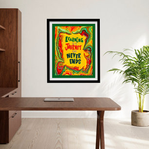 Leuk Kleurrijk Abstract Leren Journey Classroom Poster