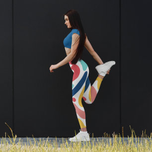 Leuk kleurrijk abstract stijlvol plezier leggings