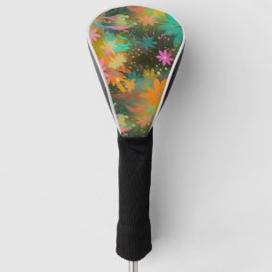 Leuk kleurrijk bloemig Abstract patroon Golfheadcover