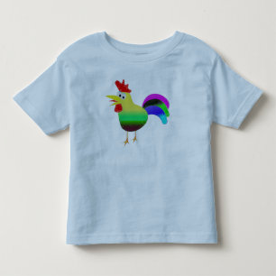 leuk kleurrijk de giftidee van de haan grappig kinder shirts