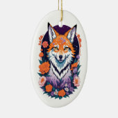 Leuk kleurrijk Fox Ornament (Rechts)
