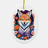 Leuk kleurrijk Fox Ornament (Voorkant)
