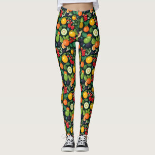 Leuk kleurrijk fruitig patroon leggings