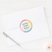 Leuk Kleurrijk Geometrisch Uniek Custom Vrijgezell Ronde Sticker (Envelop)