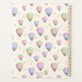 Leuk kleurrijk heteluchtballonpatroon planner (Achterkant)