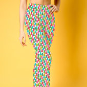 Leuk kleurrijk kerstbomen patroon leggings