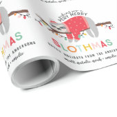 leuk , kleurrijk kerstfeest cadeaupapier (Rol Hoek)