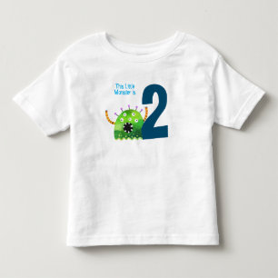 Leuk kleurrijk mijn kleine monster 2e verjaardag kinder shirts