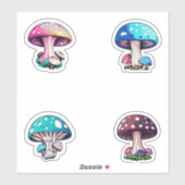 Leuk Kleurrijk Paddenstoelen Pack Sticker (Vel)