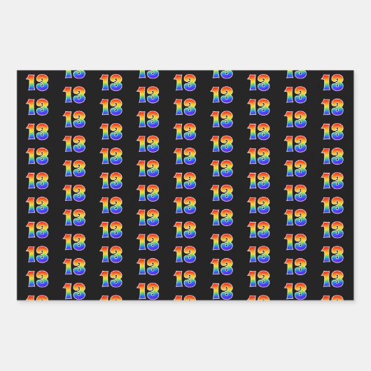 Leuk, kleurrijk, Rainbow Spectrum Patroon 13 Event Inpakpapier Vel (Voorkant)